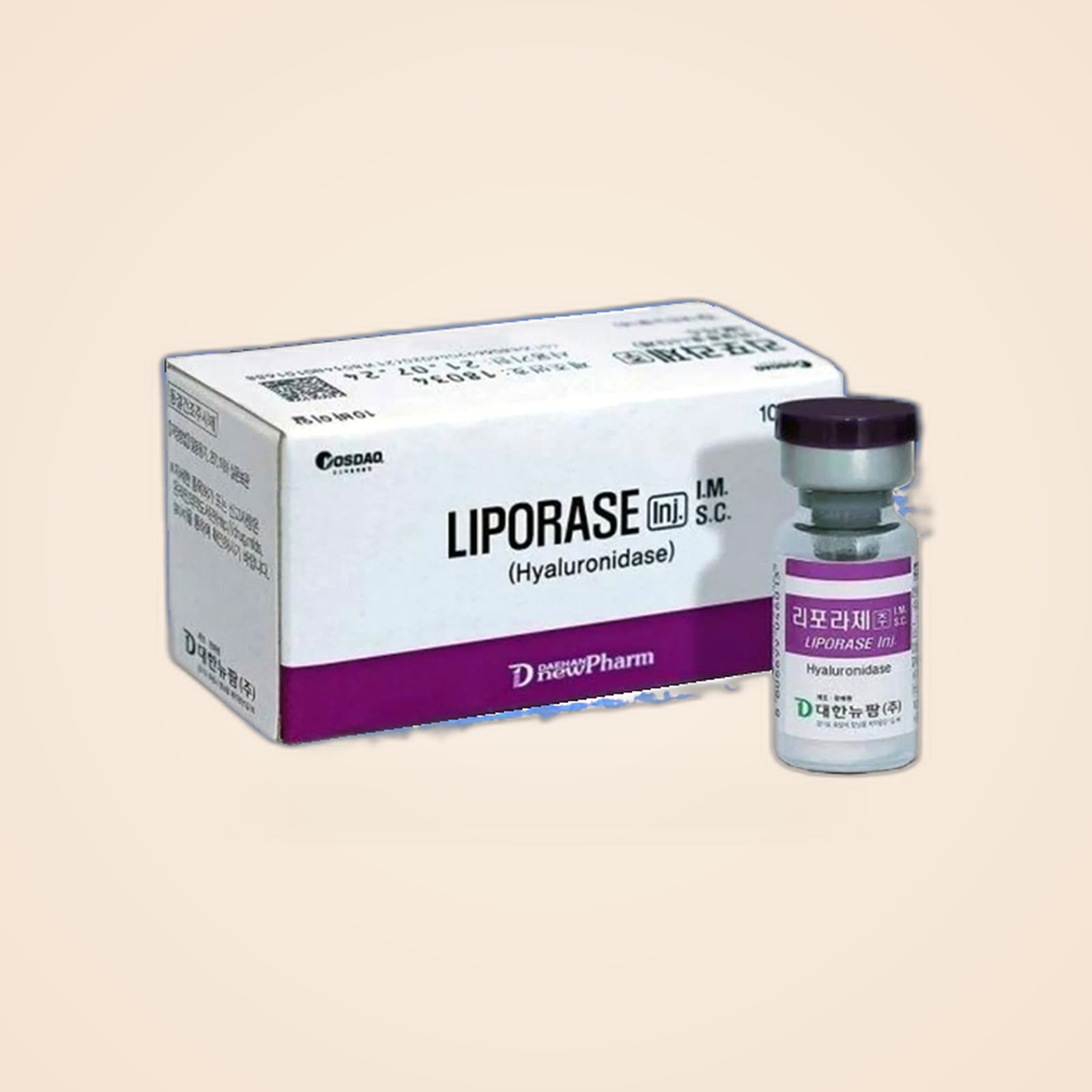 Liporase Inj. product packaging