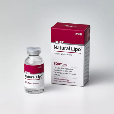 Jade Natural Lipo+ Body 20ml vial and box – professional lipolysis and anti-cellulite injectable