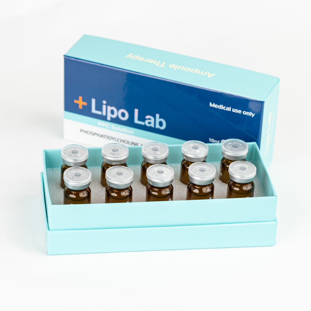 Lipo Lab PPC Solution (+GMS) box and vials – professional injectable for facial contouring and wrinkle correction